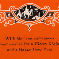 Free vintage printable wise men Christmas card