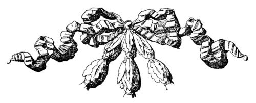 vintage bow clipart,black and white clip art,ornamental ribbon,handbook of ornament,franz meyer