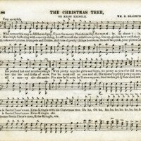 vintage sheet music, aged music page, old christmas song, christmas tree, printable holiday music