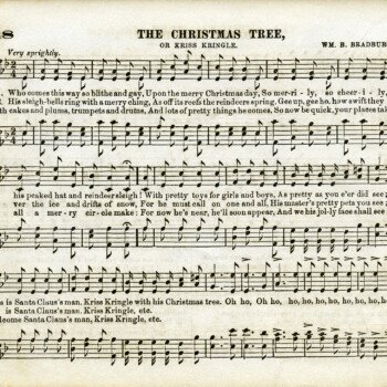 vintage sheet music, aged music page, old christmas song, christmas tree, printable holiday music