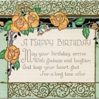 art deco birthday card, digital birthday card, vintage greeting card, free birthday printable, vintage birthday clipart