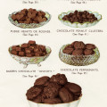 chocolate dessert image, old cookbook page printable food graphic, vintage chocolate clipart, baking clip art