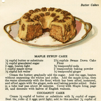 free vintage cookbook page cake recipe