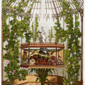 conservatory and aquarium, cassell's household guide, free vintage clipart, glass room image