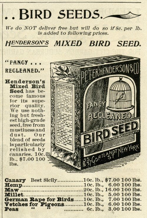 vintage bird clipart, black and white graphics, bird seed image, old advertising, vintage ephemera