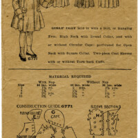 vintage sewing printable, vintage ephemera, aged envelope download, public domain pattern, antique coat pattern, old fashioned girls coat