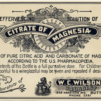 old poison label, citrate of magnesia, vintage pharmacy label, free vintage ephemera, antique medicine