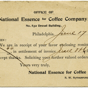 National Essence for Coffee Co, shabby paper ephemera, vintage business postcard graphics, old fashioned office printable, vintage coffee clipart