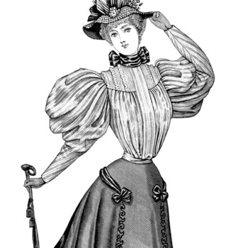 Victorian lady free printable clip art