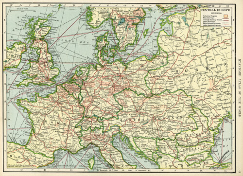 antique map, vintage map image, central Europe map old, history geography Europe, vintage ephemera printable