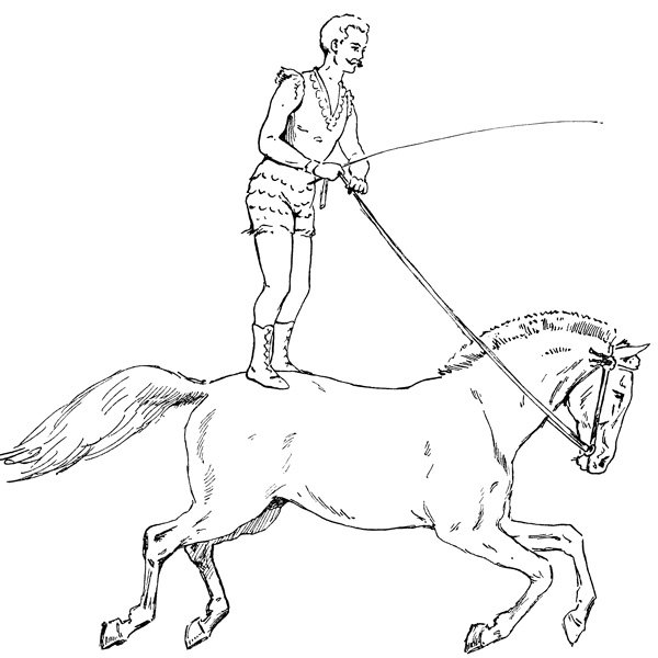 circus performer free vintage clip art illustration