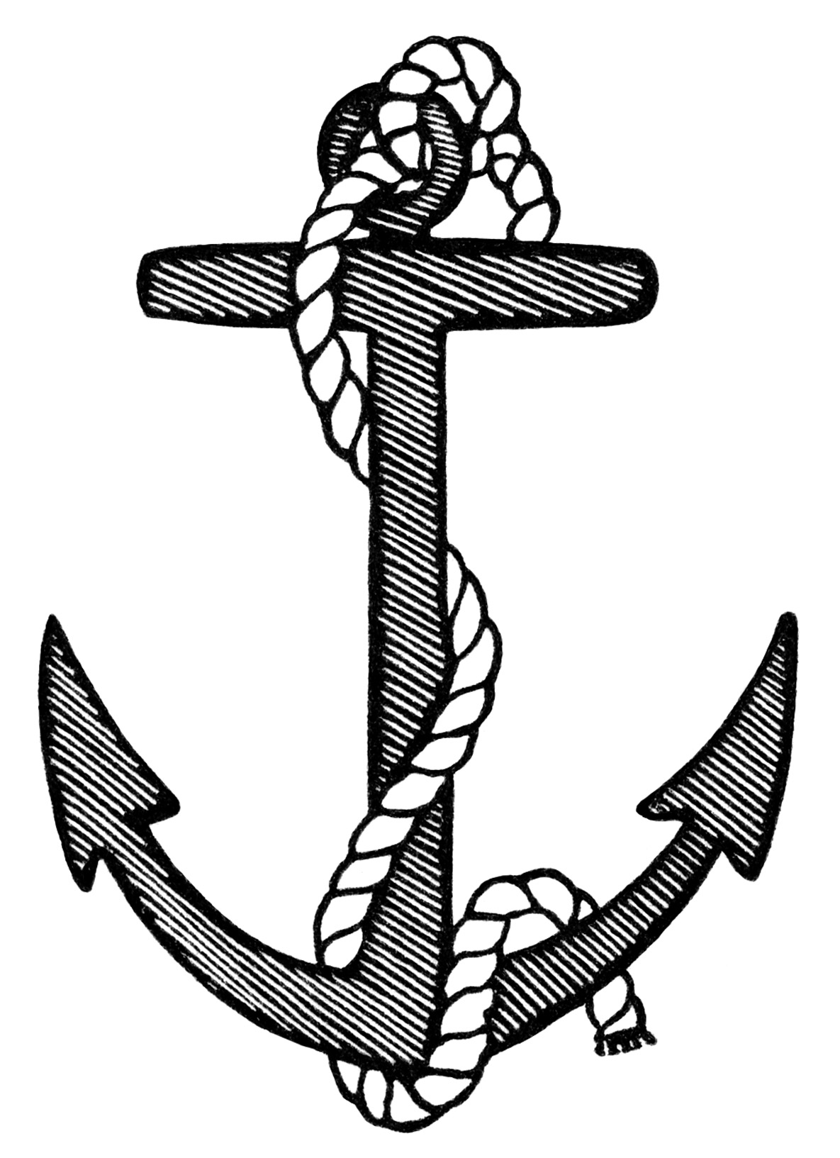 anchor clipart black and white