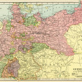 antique map, C. S. Hammond map, history geography Germany, old map free graphics, vintage map Germany