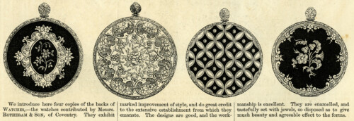 Victorian watch back, design medallion, ornamental design graphic, black and white clip art, vintage decorative round medallion