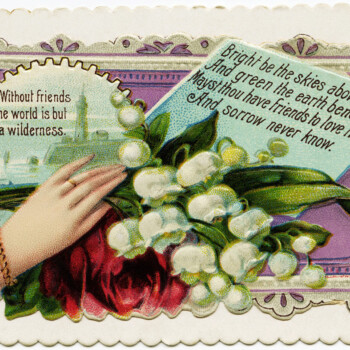 Victorian calling card, vintage ephemera, free vintage card, old fashioned visiting card, printable card hand flower