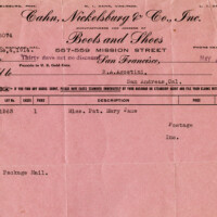 free vintage digital pink invoice for shoes and boots