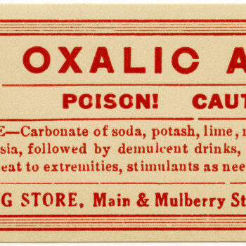 case drug store, vintage poison label, Halloween clip art, vintage druggist pharmacy label, oxalic acid poison, skull cross bones clipart