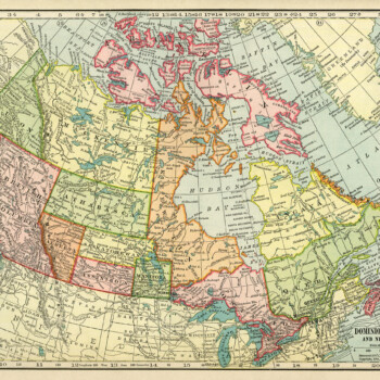 Canadian map, vintage map download, antique map Canada, C. S. Hammond, history geography Canada