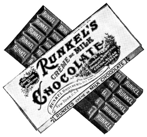 Runkel’s chocolate, antique magazine advertising, black and white graphics free, vintage kitchen clip art, vintage chocolate graphics