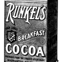 Runkel’s chocolate, antique magazine advertising, black and white graphics free, vintage kitchen clip art, vintage chocolate graphics