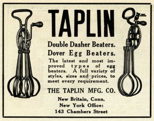 antique food mixer image, free black and white clip art, taplin egg beater illustration, old magazine ad, vintage kitchen clip art