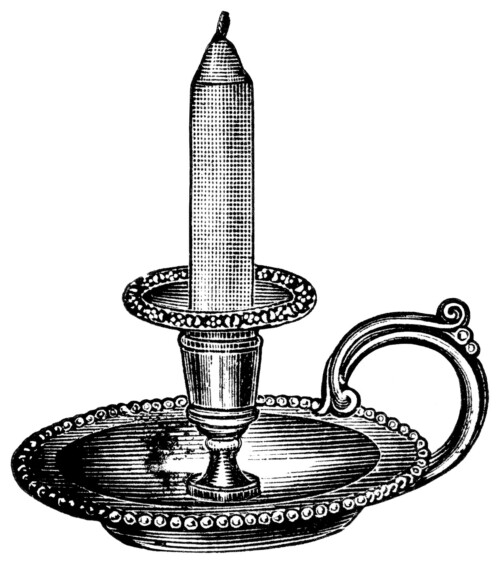 antique candlestick clip art, black and white clip art, Victorian sealing wax candle, Christmas candle illustration, old fashioned candle graphics, junk journal printable