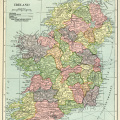 Ireland map, vintage map download, antique map, C. S. Hammond, history geography Ireland