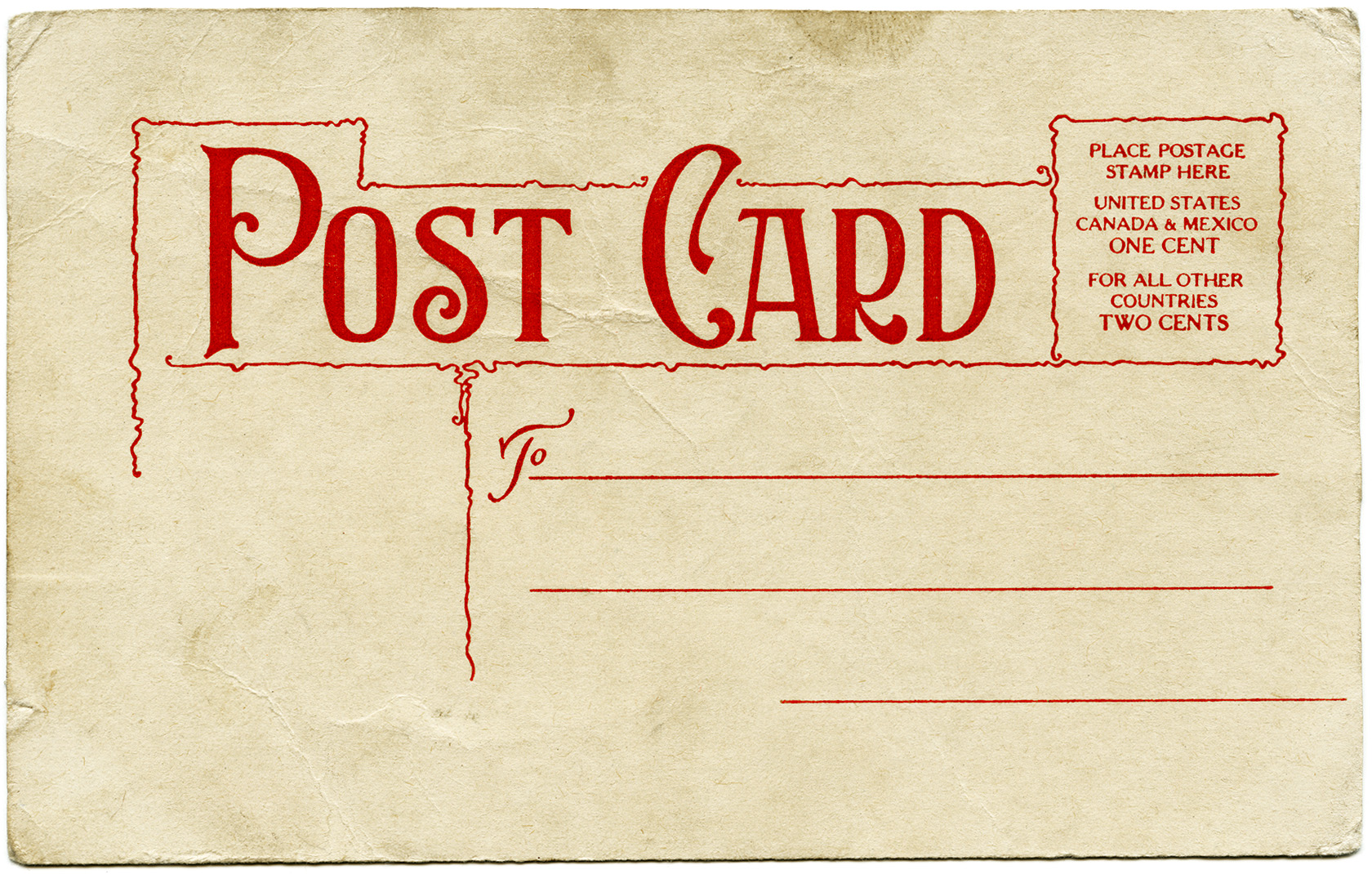 Vintage Postcard Ephemera - The Old Design Shop