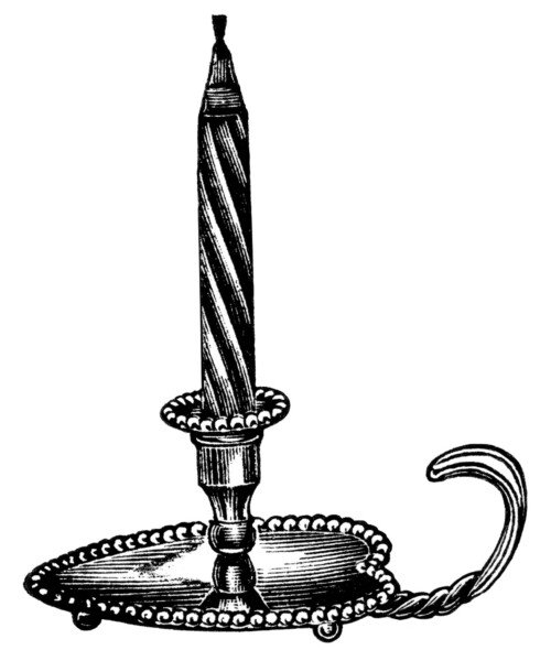 antique candlestick clip art, black and white clip art, Victorian sealing wax candle, Christmas candle illustration, old fashioned candle graphics, junk journal printable