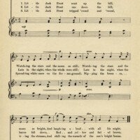 free vintage ephemera, jack frost song, sheet music graphic, aged paper printable, old music page