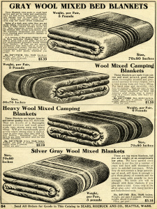 black and white clipart, old catalogue page, vintage wool blanket, vintage blanket clip art, antique bedding illustration