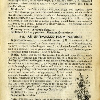 plum pudding recipe, old book paper, shabby cookbook page, junk journal printable, vintage Christmas food