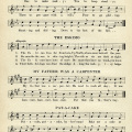 vintage sheet music, songs for January, kindergarten music, easy songs for children, old book page