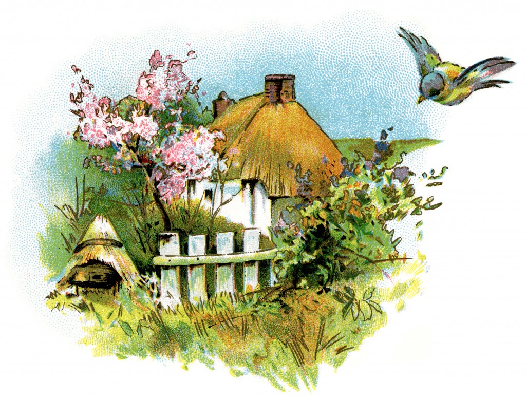 Small Country Cottage Clip Art   Old Design Shop Blog