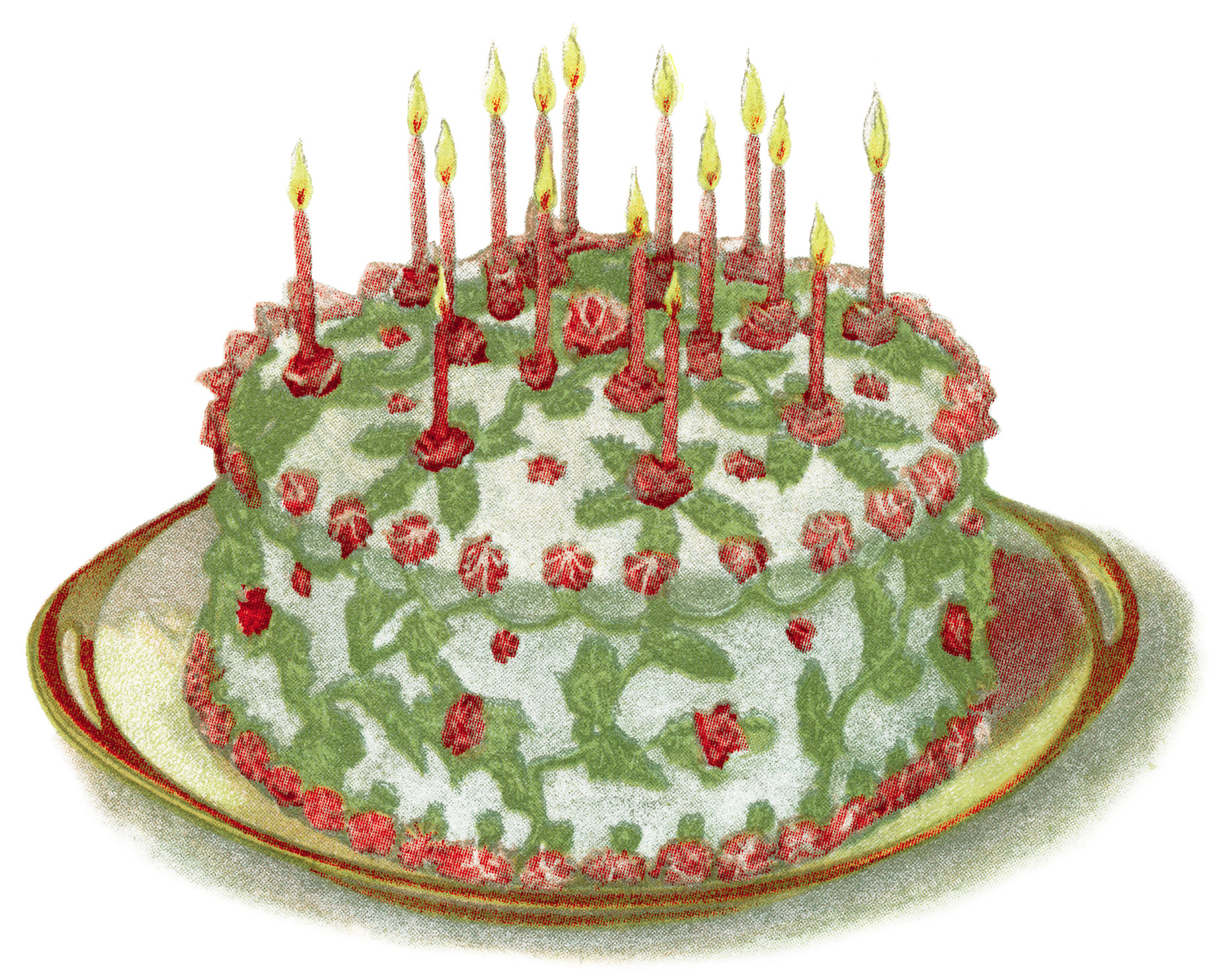 vintage cake clip art, birthday cake illustration, vintage baking clip art, frosting icing recipe, antique cookbook page, junk journal printable
