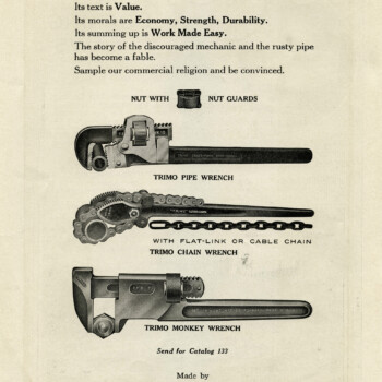 Antique Trimo Wrench Clip Art