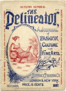 antique magazine cover, delineator magazine, digital grunge paper, old paper, vintage ephemera, vintage graphics, free printable book page, Victorian woman clip art