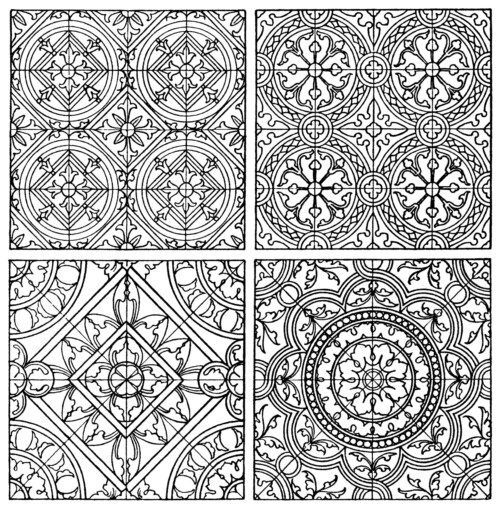 black and white clip art, ornamental design, tiled pattern, free digital pattern, ornamental graphic, franz meyer