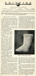 vintage knitting pattern, childs stocking, vintage knit sock, antique magazine clip, printable knitting graphics