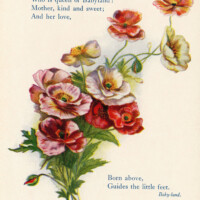 Queen of Babyland, vintage flower printable, cluster of flowers, old fashioned poem, vintage floral graphics, Gems from Eugene Field