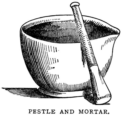 mortar pestle clip art, black and white graphics, vintage food printable, antique pharmacy illustration, vintage kitchen clipart