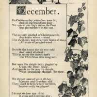 December poem, Katherine Pyle poetry, vintage christmas poem, black and white graphics, Christmas printable