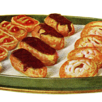 tray of sweets, pastry clip art, vintage food illustration, dessert platter, baking graphics