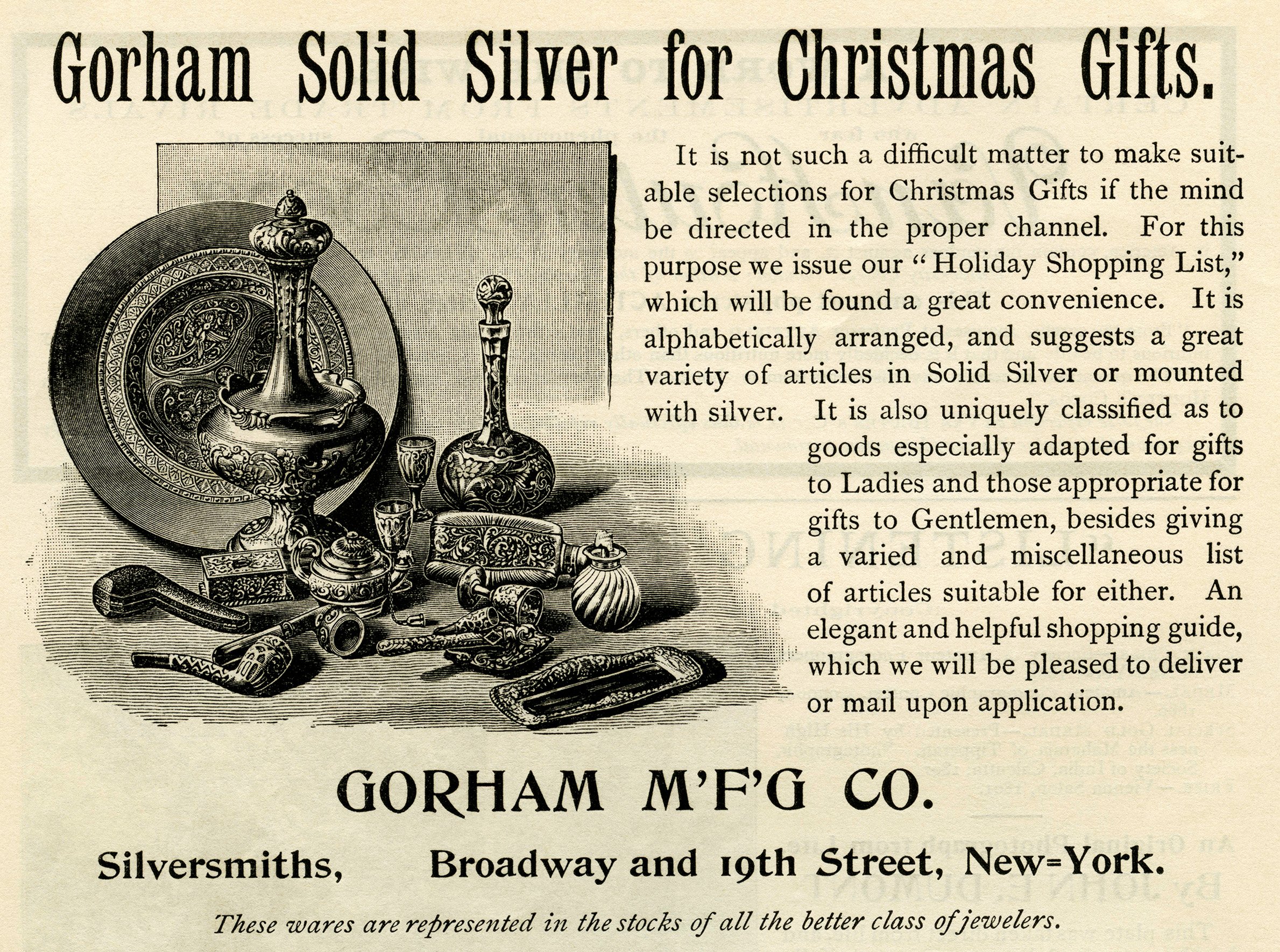vintage magazine ads, huylers chocolate, vintage advertising clip art, gorham manufacturing co, antique Christmas ad, mason hamlin organ piano co