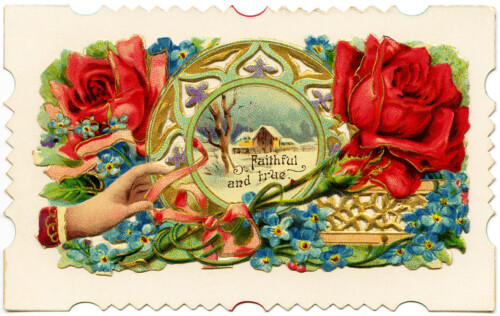 Victorian calling card, vintage visiting card, vintage ephemera, junk journal printable, small floral card