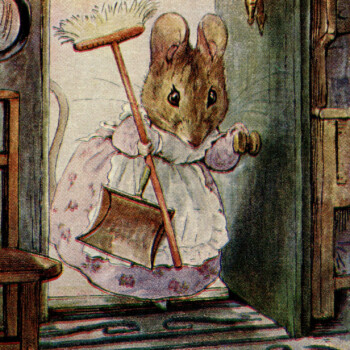 Beatrix Potter, Hunca Munca, storybook mouse, mouse clip art, vintage mouse illustration