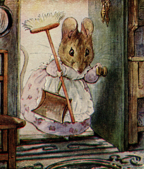Beatrix Potter, Hunca Munca, storybook mouse, mouse clip art, vintage mouse illustration