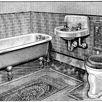 vintage bathroom, bathroom clip art, claw foot tub illus, antique toilet, restroom graphics, black and white clipart