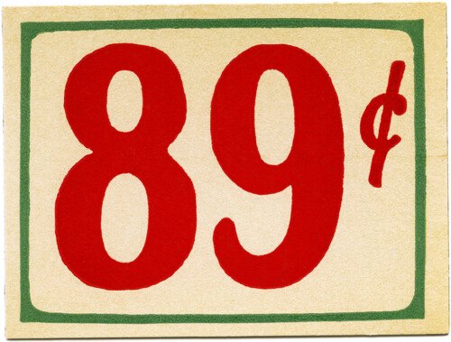 free printable vintage grocery store price tag