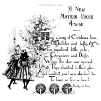 Christmas poem, new mother goose jingle, vintage Christmas, Christmas clip art, printable Christmas